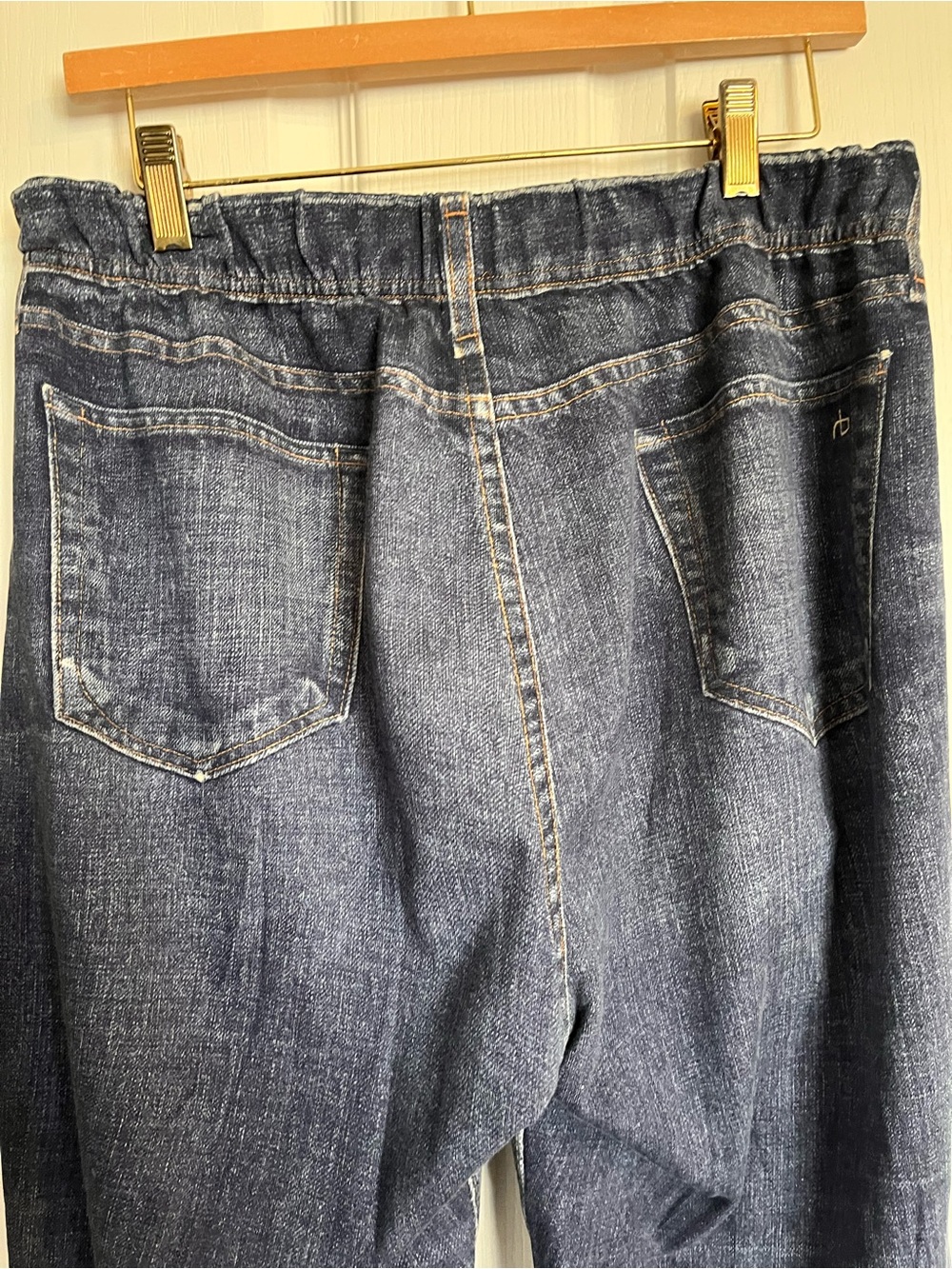 Rag & Bone Miramar French Terry Cotton Sweatpant Illusion Jeans Size Large - Picture 9 of 16
